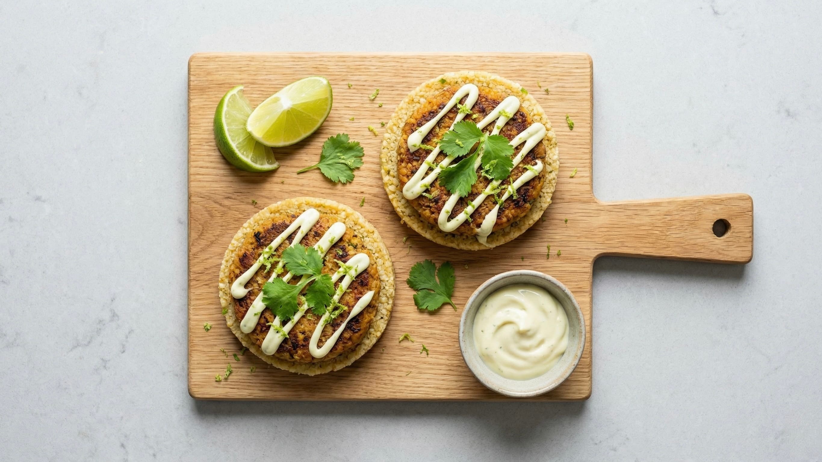 Burger di Bulgur, Fagioli Pinto e Maionese al Lime