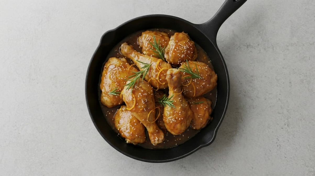 Pollo all'Arancia Pepe Nero e Rosmarino