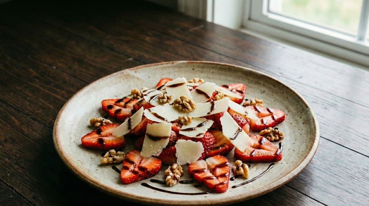 Fragole con Parmigiano e Aceto Balsamico